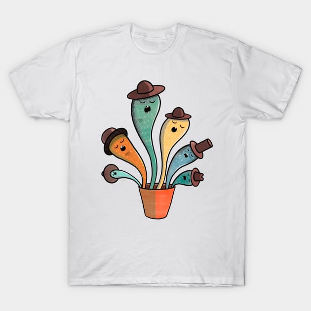 Singing Cacti Illustration T-Shirt by DrawingEggen